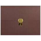St. James Document/Certificate Holders - Gold Award Seal with Gold Ribbon - Brown - 5 Pack-Add ceremony, elegance and sincerity to the act of giving recognition