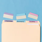Avery Ultra Writable Filing Tabs - 3" x 1½" Repositionable Two Sided - Pastel Colour - 24 Pack-UltraTabs for School – Use these sticky tabs to highlight and note study guides, textbooks, and reference materials without damaging pages
