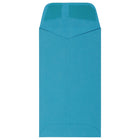 JAM Paper #6 Coin Envelopes, 3 3/8 x 6, Brite Hue Blue Recycled, 100 Pack-Blue Envelopes