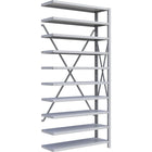 Metalware RK232 Boltless Shelving Unit, 10-Shelves, 36" x 24" x 76", Light Grey-Adjustable shelving system that provides high strength, yet economical storage capacity for your needs