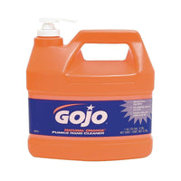 GOJO Natural Hand Cleaner with Pumice Pump Dispenser, 1 Gallon, Citrus Orange, 4 Pack-Type: Hand cleaner