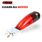 Oskar - 12V Aspirateur à main automatique-Récipient à poussière transparent avec repère «?max?» et ouverture par bouton-poussoir