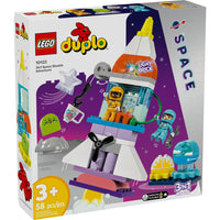LEGO - Aventure en navette spatiale 3-en-1 Duplo Town-Le jouet spatial 3 en 1 en brique offre aux tout-petits des heures de plaisir à construire et à reconstruire