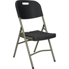 Kleton Polyethylene Folding Chairs, 16-1/2", Black, 4 Pack-Colour: Black