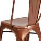 Flash Furniture Commercial Grade Copper Metal Indoor-Outdoor Stackable Chair-Copper Powder Coated Frame Finish