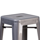 Flash Furniture Tabouret de bar sans dossier en métal à enduit lustré de 30 pouces de hauteur pour l'intérieur avec siège carré-Capacité de poids de 500 lb