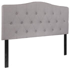Flash Furniture - Tête de lit Cambridge double touffetée et rembourrée en tissu gris clair-Tête de lit à panneau