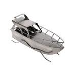 Truu Design Yacht Natural Finish Iron Wine Holder, 15 x 7 inches, Silver-Material: durable iron construction with electroplated finish