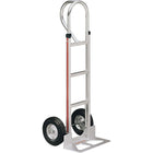 Aluminum Hand Trucks, Nose Plate Dimension W" X D", 14 X 7 1/2, Vertical Loop Hand Trucks, Wheel Material, Mold On Rubber-Frame Material - Aluminum
