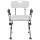 Flash Furniture HERCULES Series Adjustable Bath & Shower Chair - Quick Release - White (DCHY3523LWH)-Medical Grade Shower Chair