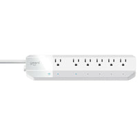 Geeni SURGE 6-Outlet Smart Wi-Fi Surge Protector - White-With 6 individual smart outlets of Geeni SURGE 6-Outlet Smart Wi-Fi Surge Protector, everything you plug in can be independently turned on and off from anywhere using the Geeni app.