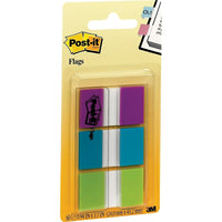 Post-it Flags, 1", Green/Blue/Purple, 60-Pack-Use flags to mark, tab or highlight important pages