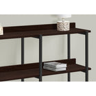 Monarch Specialties 2215 48"L Accent Table - Espresso/Black Metal Hall Console-Assembly required: Illustrated instructions and all hardware are provided for convenience (additional tools may be needed)