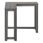Monarch Specialties 3658 Corner Console Accent Table - Grey-Product dimensions: 35.5 Inch W x 35.5 Inch D x 32 Inch H