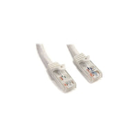 StarTech  Câble de raccordement antiaccrochage N6PATCH25WH de catégorie 6, 25 pi, blanc-Deux connecteurs RJ-45 mâles assurent une connectivité transparente