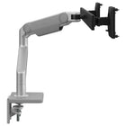 Humanscale M8.1 Monitor Arm with Crossbar - M81CMSB2B-M8.1's Smart Stop feature allows the user to stop each joint anywhere along its rotation to prevent monitor or arm overhand on the desk edges. In addition, a built-in Counterbalance Indicator lets the installer counterbalance the monitor weight without a monitor