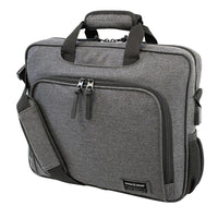 Swiss Gear 15.6" Laptop Case with USB Port, Grey (SWA5132)-Comfortable wrapped double handles and adjustable shoulder strap with comfortable shoulder pad