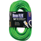Outdoor Extension Cord High Visibility - Neon Flex-3-CONDUCTOR SJTW, 300 V GROUNDING - EXTRA HEAVY-DUTY
