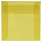 JAM Paper 6 x 6 Square Envelopes, Yellow Translucent Vellum, 100 Pack (PACV516g)-Primary yellow