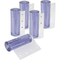 Kleton Replacement Strips For Strip Curtain Doors, Std Temp. PVC, 12"W. x 3/25" Th. x 12'H., 5 Pack-Clear flexible vinyl resists stretching and stands up to abrasion