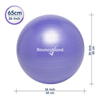 Bouncyband Balance Ball, 65cm, Purple-Builds core strength and a healthy posture