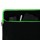 Vangoddy 15.6" Neoprene Laptop Sleeve - Green-Slim-line design allows this case to be carried solo or fit in your favorite bag