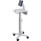 Ergotron StyleView Tablet Cart, White, Aluminum, (SV10-1400-0)-Platform Length: 18