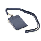 ASHLIN DESIGNER, ENRIQUE, I.D. Holder Lanyard Zippered Cases, Cowhide Napa, Navy Blue-5