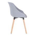 TygerClaw Mid Back Lounge Chair-Plastic with Fabric Grey Lounge Chair