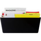 Storex Eco-Friendly Wall Files - Legal Size - Black - 24 Pack - 4 Sets of 6-Includes 3 mounting options: anchor and screw, double-sided tape, and pocket clip
