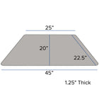 Flash Furniture 24''W x 48''L Trapezoid Activity Table with 1.25'' High Pressure Top and Height Adjustable Pre-School Legs, Grey-Dimensions: 16 1/4'' - 25 1/4''H x 20''W x 45 1/4''D