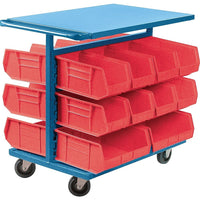 Kleton Bin Carts - Cart & Bin Combination, Double-Sided, 20 Bins, 24" W x 38-1/2" D x 36-1/2" H (CB367)-Capacity: 1000 lbs.