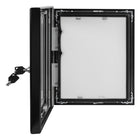 SECO Lockable Indoor/Outdoor Poster Frame Case - 8.5" W x 11" H - Black-Black Aluminum finish makes the frame rustproof and resistant against weather events