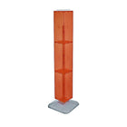 Azar Displays 60" x 8" x 8" Interlocking Pegboard Floor Display, Orange (703389-ORG)-Includes sign holder strip and stands on a square base
