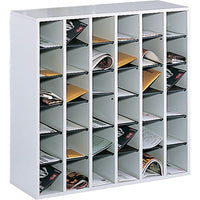 Safco Wood Mail Sorter-36-compartment mail sorter