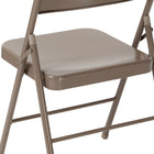 Flash Furniture HERCULES Series Double Braced Metal Folding Chairs - Beige - 4 Pack-Beige Frame Finish