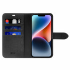 Blu Element Folio 2 in 1 MagSafe iPhone 16e/15/14/13 Case - Black-Premium hand-stitched semi-soft feel material