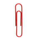 JAM Paper Coloured Jumbo Paper Clips, Large, Red Paperclips, 6 Packs of 75, 450 Total (2183754g)-Material: Metal
