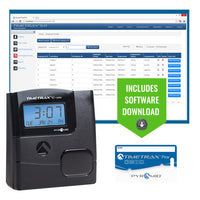 Pyramid Time Systems TimeTrax EZ Series 50 Employee Base Package Software Based Proximity Time Clock System, Black (PPDLAUBKN)-Proximity Time Clock System records employee punch times using RFID proximity cards; 50-Employee base software package handles weekly, bi-weekly, semi-monthly or monthly pay periods; expands up to 500 employees
