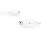 j5Create - JCA141 Câble USB-C vers DisplayPort 4K - Blanc-Résolution maximale 8K à 60 Hz / 4K à 144 Hz
