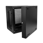 StarTech 12U Wall-Mount Server Rack Cabinet, Up to 17" Deep, Hinged Enclosure (RK12WALHM)-Maximize compatibility by switching the mounting rails between square cage nut holes or tapped 12-24 holes