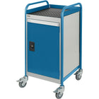 Kleton Single Pedestal Benches-Heavy gauge steel cabinet with 1" round tube frame
