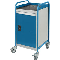 Kleton Single Pedestal Benches-Heavy gauge steel cabinet with 1" round tube frame