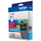 Brother Genuine LC401C Standard Yield Cyan Ink Cartridge-Original