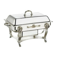 Elegance – Plat réchaud rectangulaire de 8 pintes, plaqué argent (89858)-Plat réchaud de service