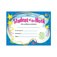 Trend Enterprises Student of The Week Certificate 8-1/2" x 11", 180 Pack (T-2960)-Size: 8 1/2" x 11"