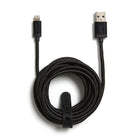 NXT Technologies 10 ft Braided Lightning to USB Cable - Black-Lightning to USB-A