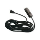 Exponent 14.7' Microport 3-Outlets Power Strip, Black (EXM 57552)-14.7 ft. 3 Outlets Black Power Strip