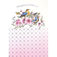 Rosedale Greeting Cards/Envelopes - 5-1/2" W x 8" H - Blue Butterfly - 12 Pack-Card shop quality greeting cards