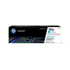 HP 206X High Yield Cyan Original LaserJet Toner Cartridge-Cyan ink